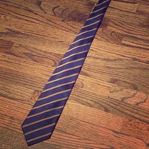 Henry Jacobsen Handmade 100% Silk Blue Tie